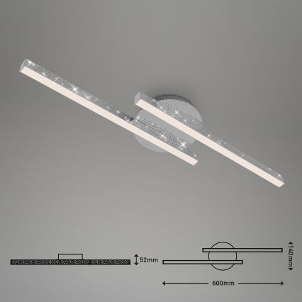 Briloner 3517-028 - LED Přisazený lustr REY 2xLED/6W/230V lesklý chrom