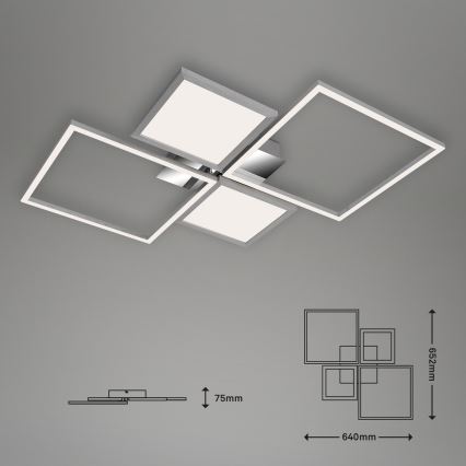 Briloner 3530-018 - LED Stmívatelný přisazený lustr FRAME LED/40W/230V 3000-6500K + dálkové ovládání