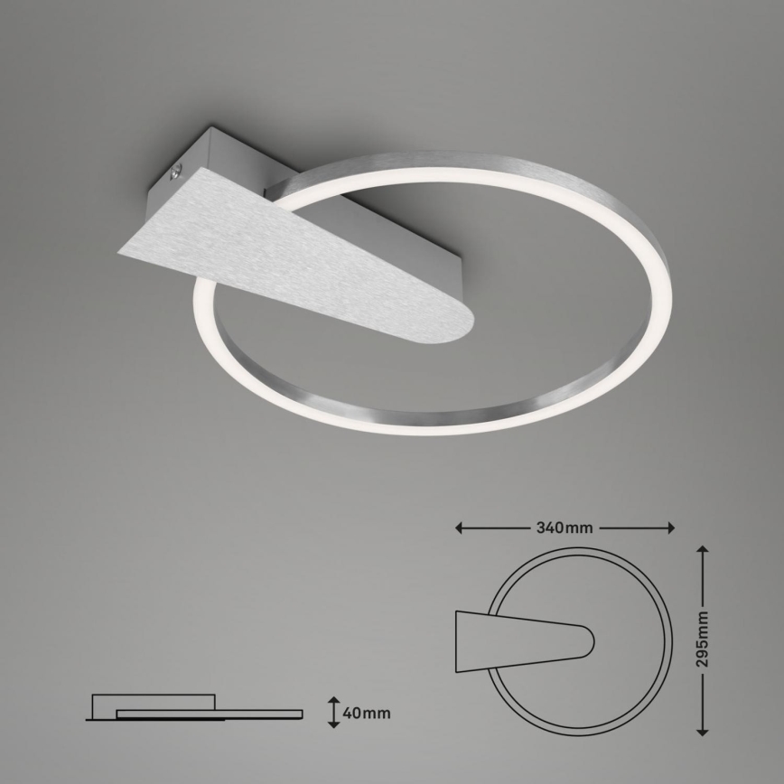Briloner 3542-018 - LED Stmívatelné stropní svítidlo NICO LED/12W/230V matný chrom