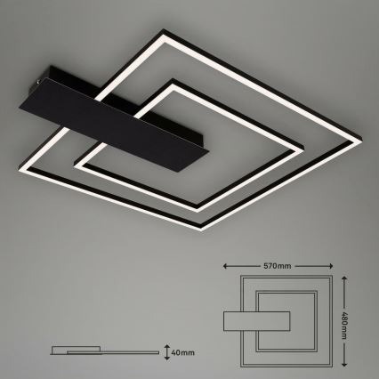 Briloner 3545-015 - LED Stmívatelné stropní svítidlo NICO LED/25W/230V černá