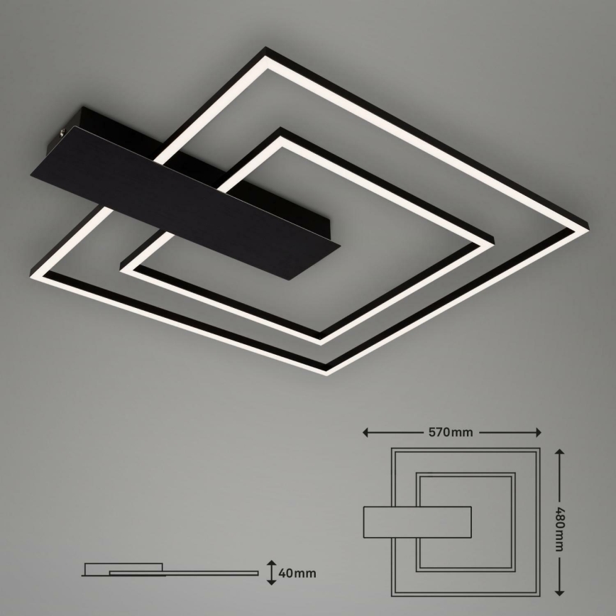 Briloner 3545-015 - LED Stmívatelné stropní svítidlo NICO LED/25W/230V černá