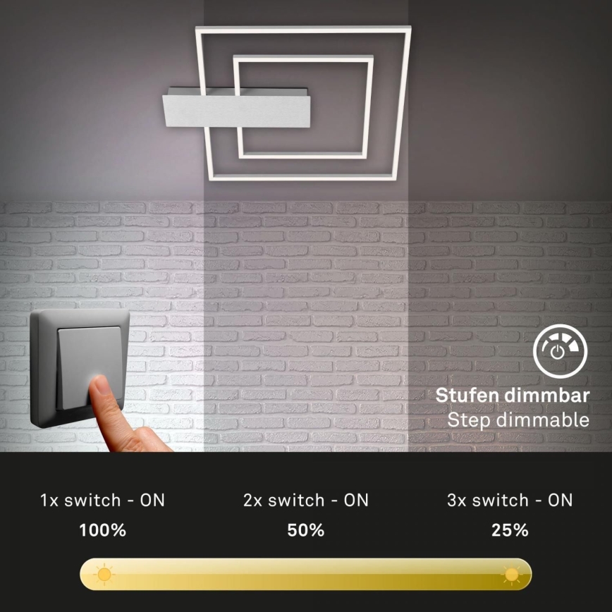 Briloner 3545-018 - LED Stmívatelné stropní svítidlo NICO LED/25W/230V matný chrom