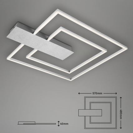 Briloner 3545-018 - LED Stmívatelné stropní svítidlo NICO LED/25W/230V matný chrom