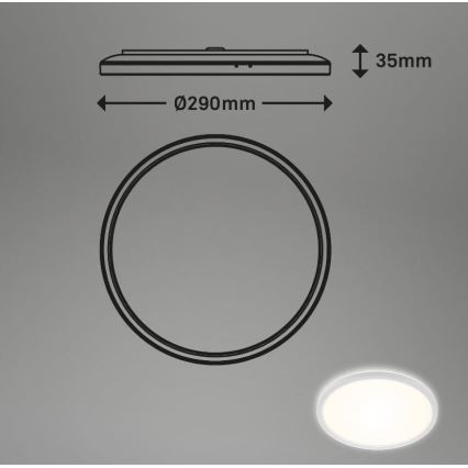 Briloner 3642-416 - LED Koupelnové stropní svítidlo SLIM LED/19W/230V IP44 bílá