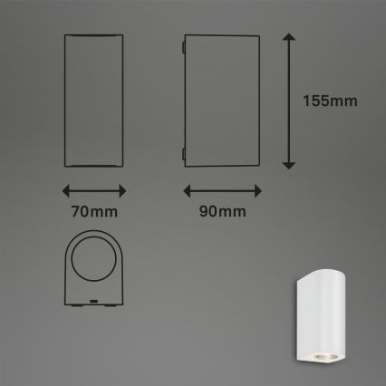 Briloner 3648-026 - LED Venkovní nástěnné svítidlo UP&DOWN 2xGU10/4,7W/230V IP44