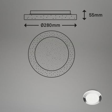 Briloner 3693-018 - LED Koupelnové stropní svítidlo LED/15W/230V IP44 4000K pr. 28 cm