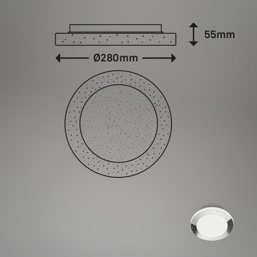 Briloner 3693-018 - LED Koupelnové stropní svítidlo LED/15W/230V IP44 4000K pr. 28 cm