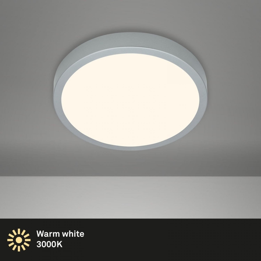 Briloner 3700-014 - LED Stropní svítidlo RUNA LED/16W/230V 3000K pr. 28 cm stříbrná