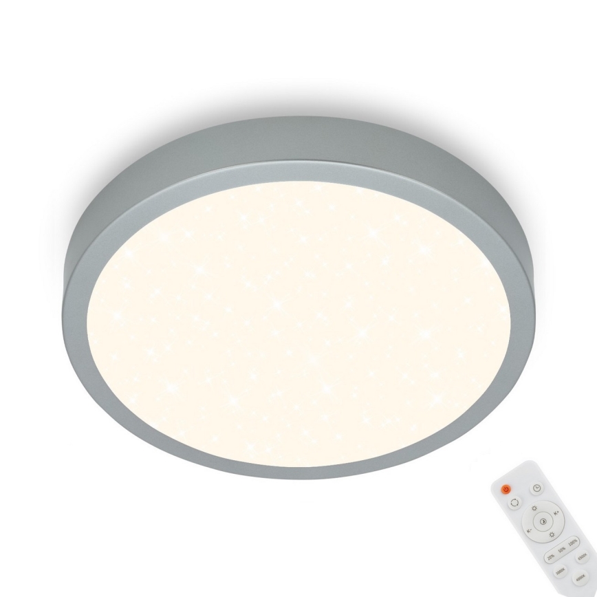 Briloner 3701-014 - LED Stmívatelné stropní svítidlo RUNA LED/18W/230V 2700-6500K stříbrná + dálkové ovládání