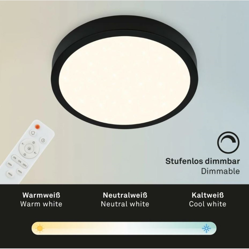 Briloner 3701-015 - LED Stmívatelné stropní svítidlo RUNA LED/18W/230V 2700-6500K + dálkové ovládání