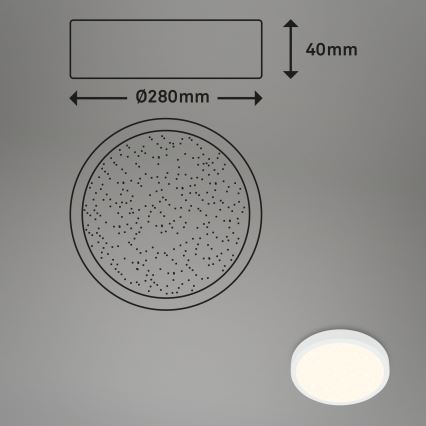 Briloner 3701-016 - LED Stmívatelné stropní svítidlo RUNA LED/18W/230V 2700-6500K bílá + dálkové ovládání