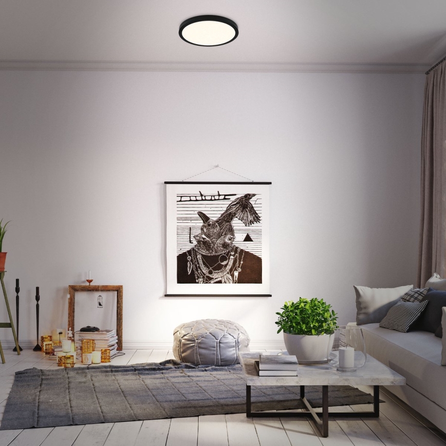 Briloner 3704-015 - LED Stmívatelné stropní svítidlo RUNA LED/22W/230V 2700-6500K černá + dálkové ovládání