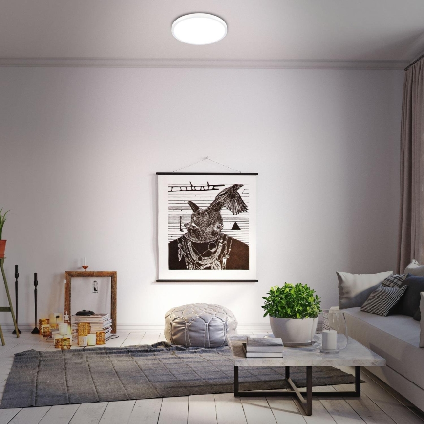 Briloner 3709-016 - LED RGBW Stmívatelné stropní svítidlo LED/22W/230V 4000K pr. 38 cm bílá + dálkové ovládání