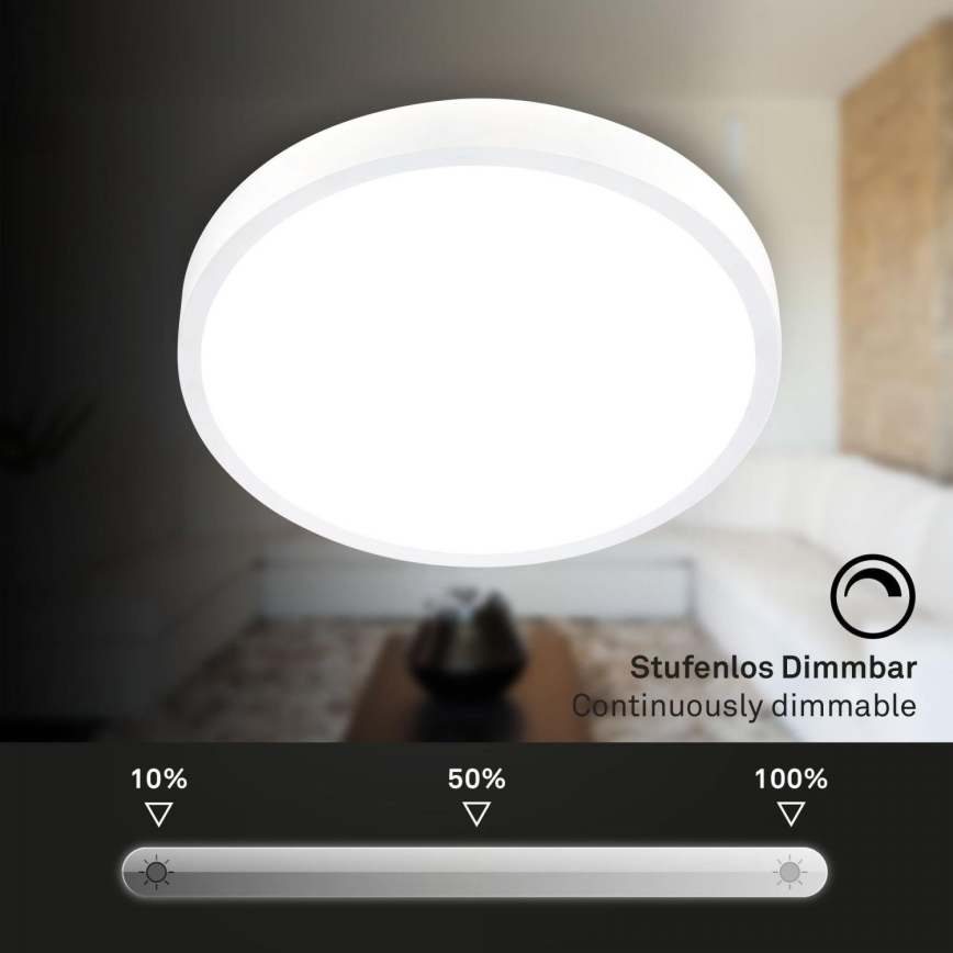 Briloner 3709-016 - LED RGBW Stmívatelné stropní svítidlo LED/22W/230V 4000K pr. 38 cm bílá + dálkové ovládání