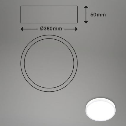 Briloner 3709-016 - LED RGBW Stmívatelné stropní svítidlo LED/22W/230V 4000K pr. 38 cm bílá + dálkové ovládání