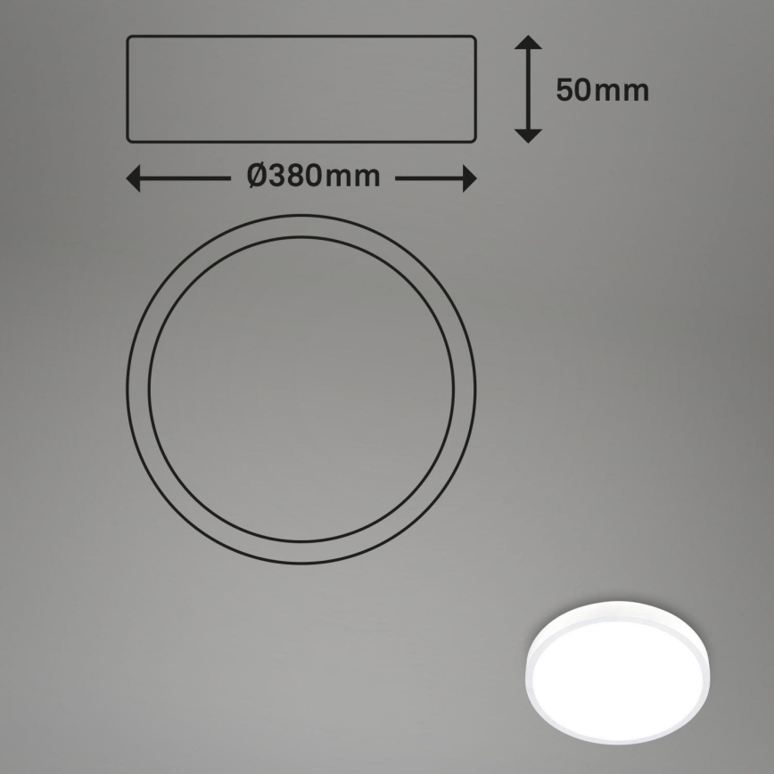 Briloner 3709-016 - LED RGBW Stmívatelné stropní svítidlo LED/22W/230V 4000K pr. 38 cm bílá + dálkové ovládání