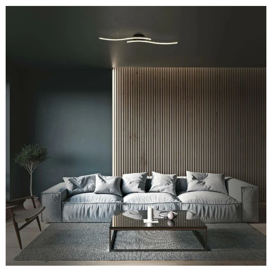 Briloner 3718-025 - LED Přisazený lustr REY 2xLED/6W/230V černá