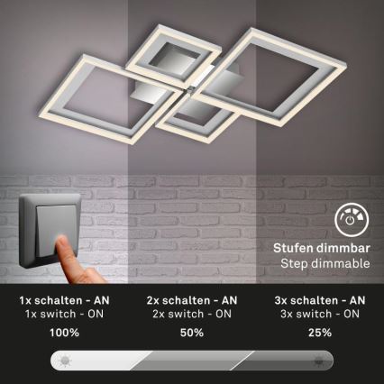 Briloner 3727-019 - LED Stmívatelné stropní svítidlo FRAME LED/38W/230V