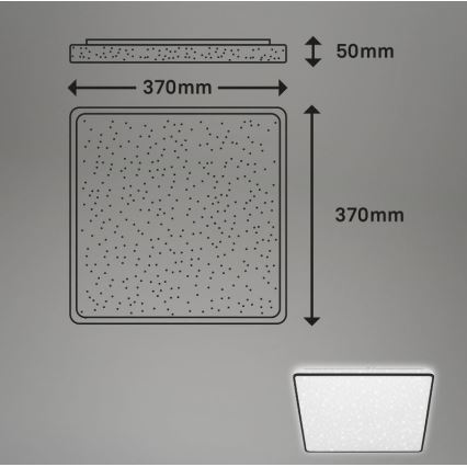 Briloner 3749-415 - LED Stropní svítidlo LINO LED/24W/230V černá