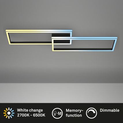 Briloner 3761015 - LED Stmívatelné stropní svítidlo LED/45W/230V 2700-6500K černá + dálkové ovládání