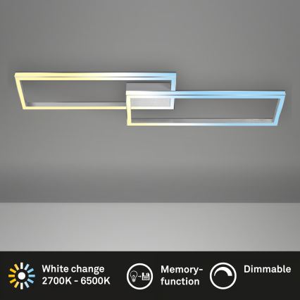 Briloner 3761019 - LED Stmívatelné stropní svítidlo LED/45W/230V 2700-6500K matný chrom + dálkové ovládání