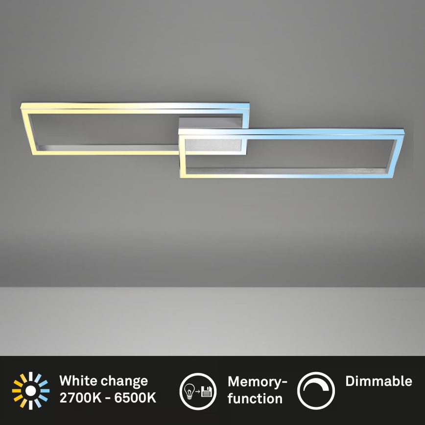 Briloner 3761019 - LED Stmívatelné stropní svítidlo LED/45W/230V 2700-6500K matný chrom + dálkové ovládání