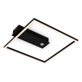 Briloner 3770-015 - LED Stropní svítidlo se senzorem pohybu a soumraku FRAME LED/14W/230V 3000K 30x32 cm černá