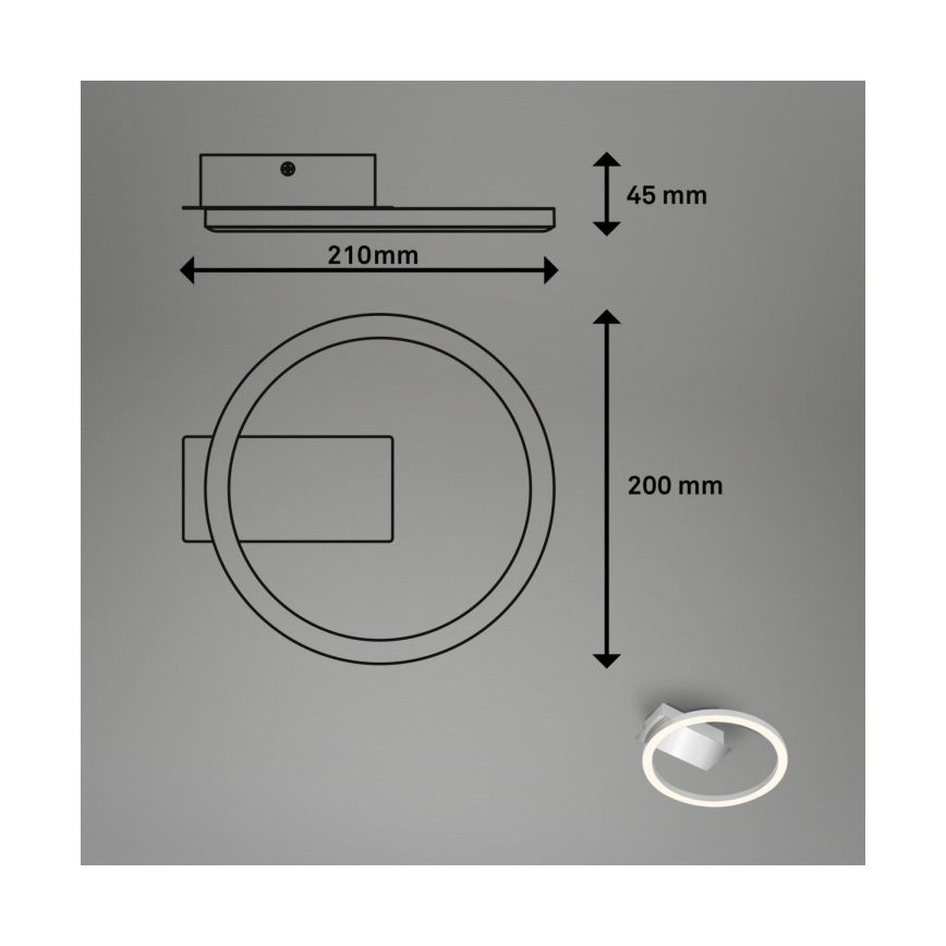 Briloner 3778-014 - LED Stropní svítidlo FRAME LED/5W/230V pr. 20 cm matný chrom