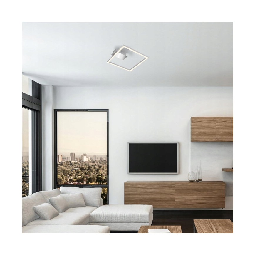 Briloner 3780-014 - LED Stropní svítidlo FRAME LED/14W/230V 26,5x25 cm matný chrom