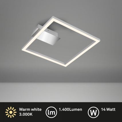 Briloner 3780-014 - LED Stropní svítidlo FRAME LED/14W/230V 26,5x25 cm matný chrom