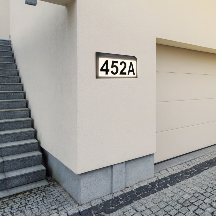 Briloner 3797015 - LED Solární domovní číslo LED/0,5W/1,2V 1200 mAh IP44