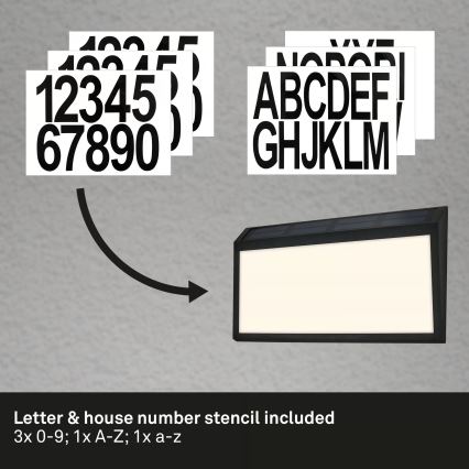 Briloner 3797015 - LED Solární domovní číslo LED/0,5W/1,2V 1200 mAh IP44