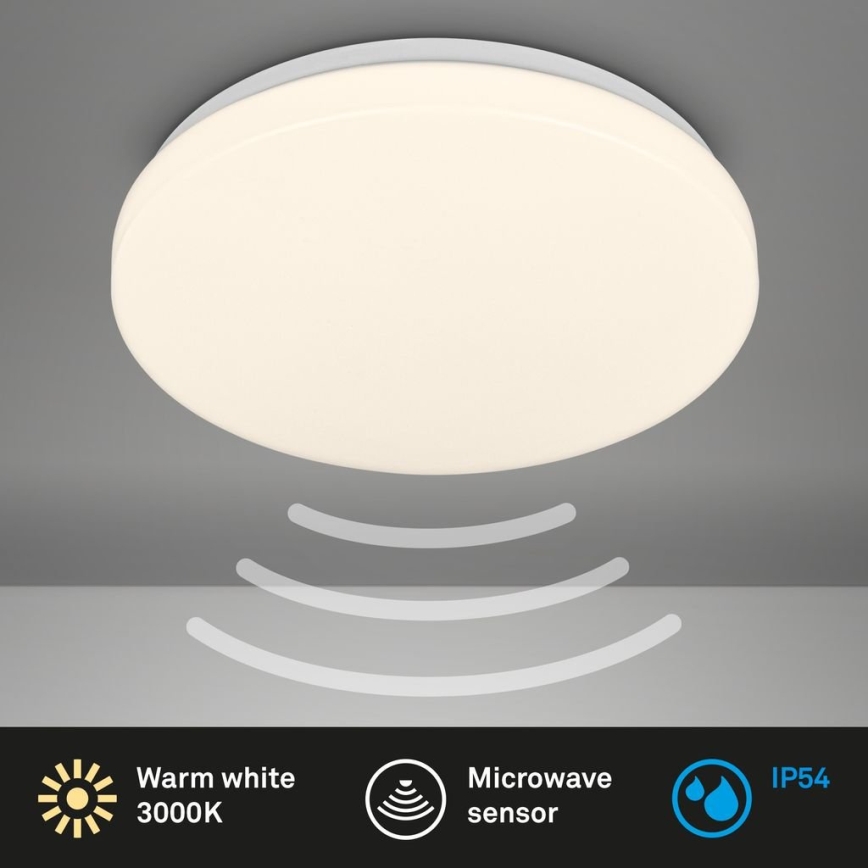 Briloner 3827-016 - LED Koupelnové stropní svítidlo se senzorem WALK LED/13W/230V IP54 pr. 27 cm bílá