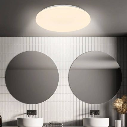 Briloner 3828-016 - LED Koupelnové stropní svítidlo se senzorem pohybu WALK LED/24W/230V IP54 pr. 35 cm bílá