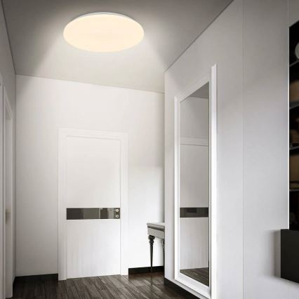 Briloner 3828-016 - LED Koupelnové stropní svítidlo se senzorem pohybu WALK LED/24W/230V IP54 pr. 35 cm bílá