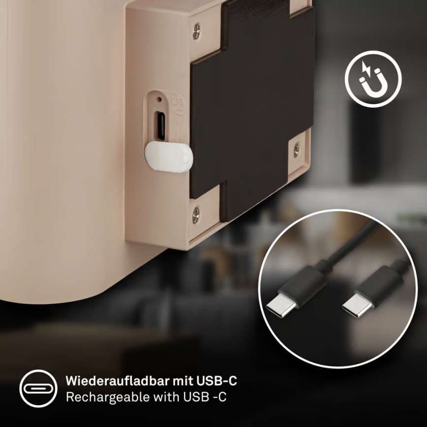 Briloner 3878011 - LED Nabíjecí nástěnné svítidlo se senzorem pohybu a soumraku CHAT LED/3W/5V 2000 mAh béžová