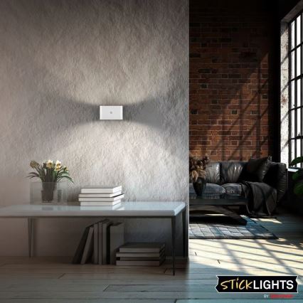 Briloner 3878016 - LED Nabíjecí nástěnné svítidlo se senzorem pohybu a soumraku CHAT LED/3W/5V 2000 mAh bílá