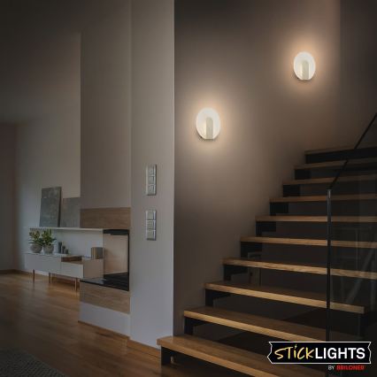 Briloner 3889012 - LED Nabíjecí nástěnné svítidlo se senzorem pohybu a soumraku TARO LED/2,5W/5V 1800 mAh matný chrom