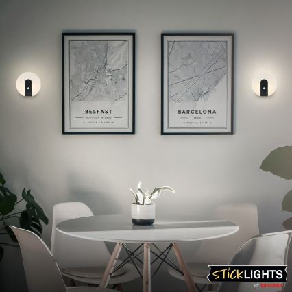 Briloner 3889015 - LED Nabíjecí nástěnné svítidlo se senzorem pohybu a soumraku TARO LED/2,5W/5V 1800 mAh černá