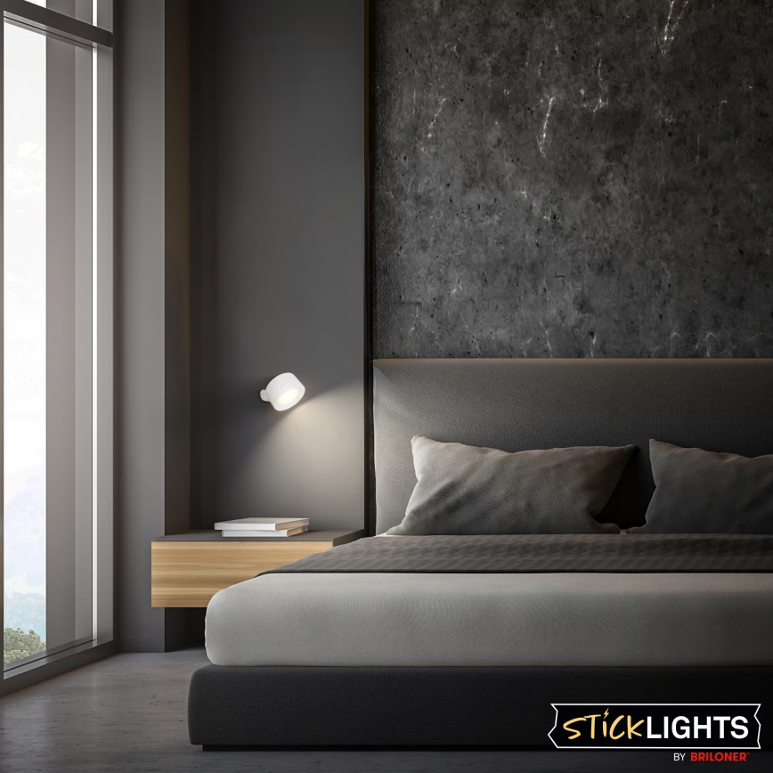 Briloner 3896016 - LED Stmívatelné nabíjecí nástěnné svítidlo TARI LED/1,6W/5V 1500 mAh bílá