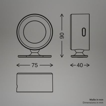 Briloner 3896016 - LED Stmívatelné nabíjecí nástěnné svítidlo TARI LED/1,6W/5V 1500 mAh bílá