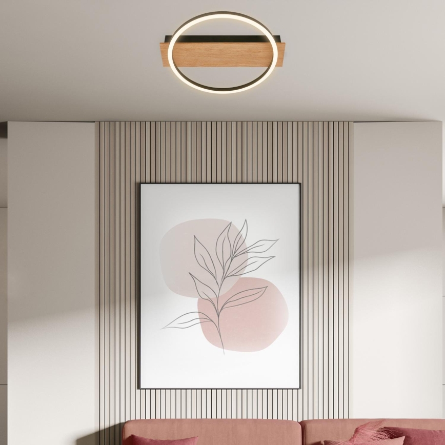 Briloner 3908-014 - LED Stropní svítidlo KADA LED/14W/230V pr. 30 cm černá/hnědá