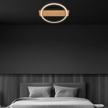 Briloner 3908-014 - LED Stropní svítidlo KADA LED/14W/230V pr. 30 cm černá/hnědá