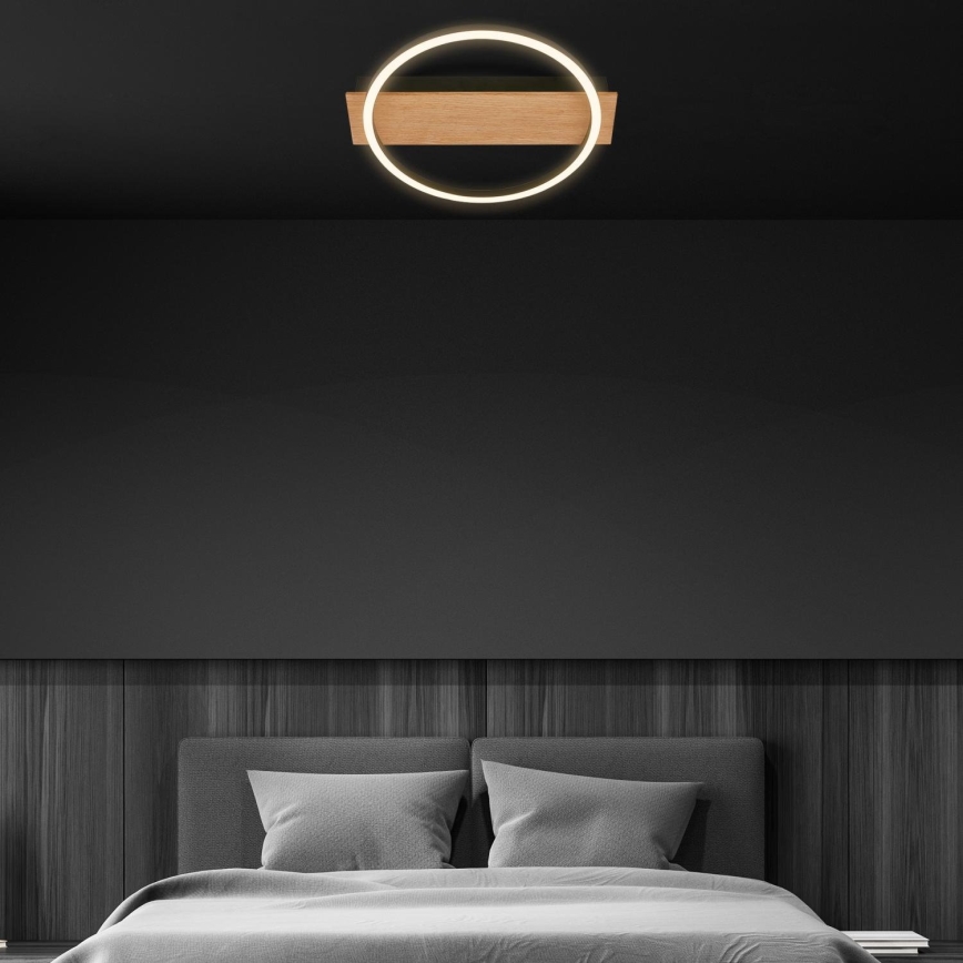 Briloner 3908-014 - LED Stropní svítidlo KADA LED/14W/230V pr. 30 cm černá/hnědá