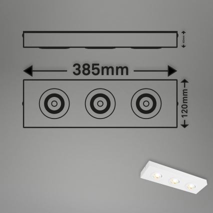 Briloner 3996036 - LED Bodové svítidlo CTS 3xLED/4W/230V 2700/4000K bílá