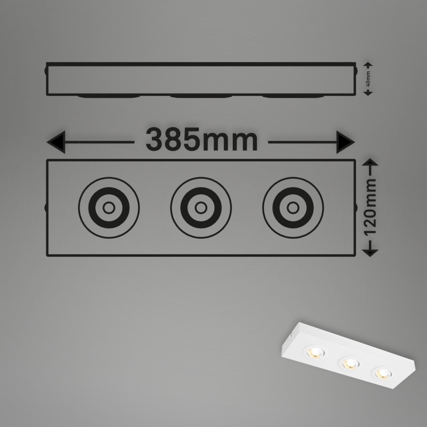 Briloner 3996036 - LED Bodové svítidlo CTS 3xLED/4W/230V 2700/4000K bílá