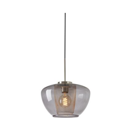 Briloner 4016-014 - Lustr na lanku SEVENTIES 1xE27/40W/230V kouřová šedá