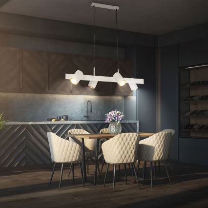 Briloner 4058044 - Lustr na lanku ERA 4xGU10/10W/230V krémová