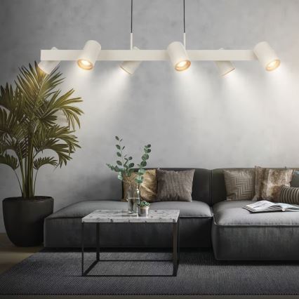 Briloner 4058064 - Lustr na lanku ERA 6xGU10/10W/230V krémová