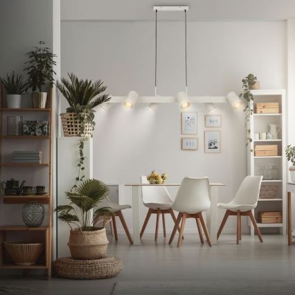 Briloner 4058064 - Lustr na lanku ERA 6xGU10/10W/230V krémová